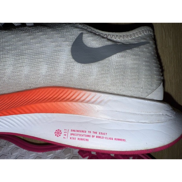 Nike Zoom Pegasus Turbo 2 Women's Running Shoes White, Pink, Orange Size 9 - Picture 4 of 13